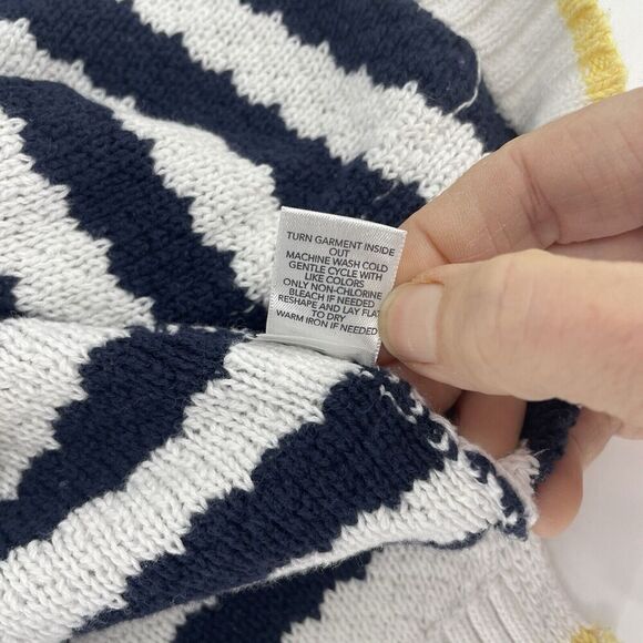 Christopher & Banks Sweaters Women's XL Navy White Striped Long Sleeve Pullover - Picture 10 of 11